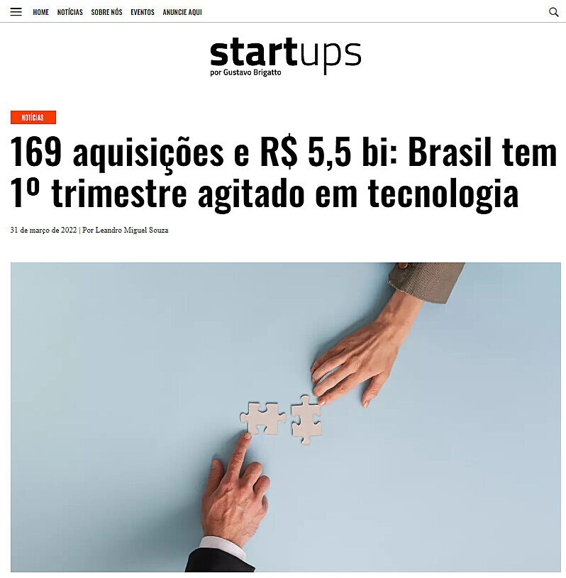 169 aquisies e R$ 5,5 bi: Brasil tem 1 trimestre agitado em tecnologia